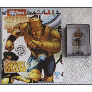 Eaglemoss 1:16 DC‎ Comics Super Hero Fig w/Book: Robotman (Cliff Steele) #109